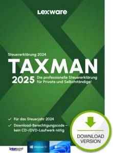 Lexware Taxman 2025 (rok podatkowy 2024) na 5 deklaracji podatkowych podręcznik (PDF) NOWY - Zdjęcie 1 z 8