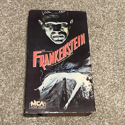 Frankenstein 1931 Horror VHS Tape Boris Karoloff Universal Monsters 1986 - Image 1 of 4