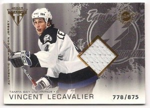 Vincent Lecavalier 03-04 Pacific Private Stock Titanium Game Worn Jersey /875