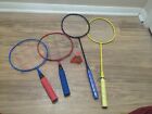 Set Of 4 Backyard Badminton Rackets Racquets And Birdie
