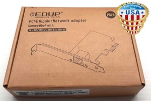 "EDUP" PCI-E Gigabit Network Adapter Compatible 2K/XP/Win 7/Win 8.1/Win 10- NEW - Picture 1 of 7