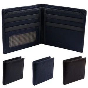 London Leather Mens Bi-Fold Banknote & Card Wallet - Picture 1 of 20