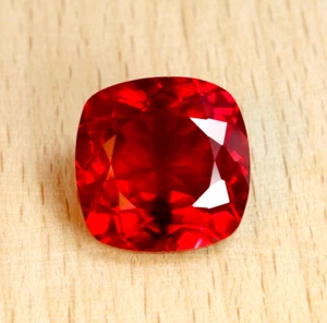 Natürlicher roter Rubin 6,40 ct Kissenform zertifiziert lose facettierte Edelsteine - Bild 1 von 5