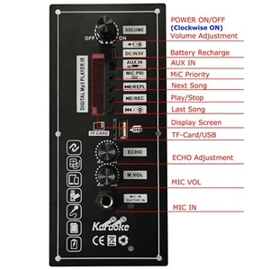 Board Square Dance Speaker 3.7 V Amplifier Support Bluetooth AUX TF-Card U-Disk - Picture 1 of 6
