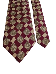 CRAVATTA YVES SAINT LAURENT 100% SETA VINTAGE UOMO MODA REINE SEIDE SOIE - Picture 1 of 6
