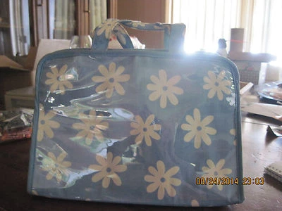 Blue & White Flower Travel/Make Up Collapsible Carry Case.....by Avon - Image 1 of 4