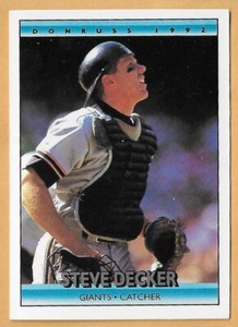 STEVE DECKER SAN FRANCISCO GIANTS #389 - DONRUSS NM-MT 1992