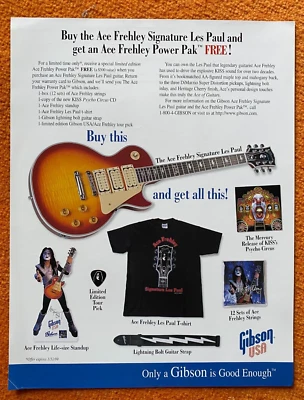 Folleto Original Gibson "Ace Frehley Signature Les Paul Power Pak" - ¡COMO NUEVO! Foto 1 de 2