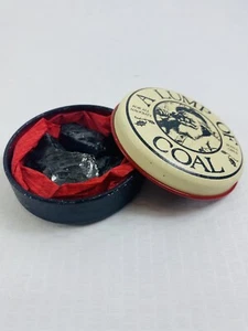 Vtg Lump Of Coal Tin & Coal - Bristol Ware Christmas For Naughty Boys & Girls - Picture 1 of 7