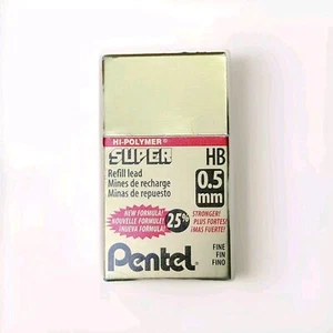 Pentel Super Hi-Polymer Lead 0.3 HB Extra fine school office suply Box 12 Tube - Picture 1 of 4