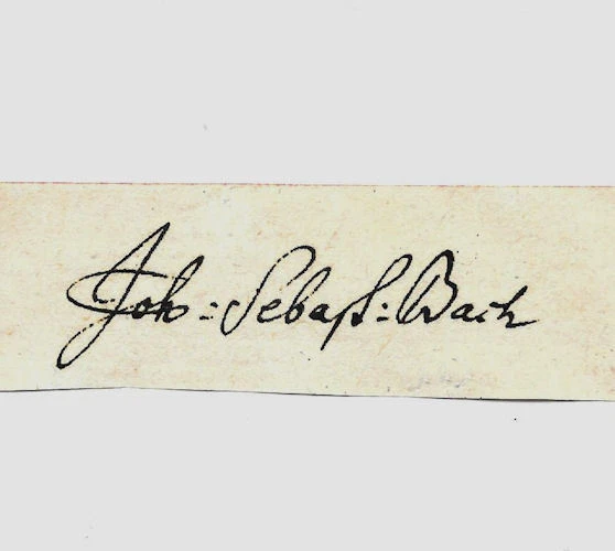 Johann Sebastian Bach Autograph Reprint On Genuine Original Period 1720s Paper  - Image 1 of 1