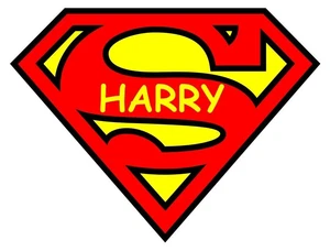 *****SUPERGIRL SUPERMAN LOGO*** PERSONALIZED****FABRIC/T-SHIRT IRON ON TRANSFER - Picture 1 of 1