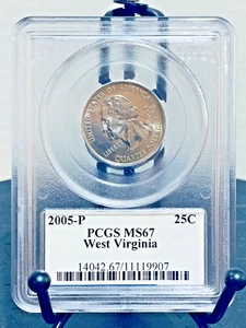 2005-P Washington Quarter West Virginia PCGS MS67 Mint State 67 #11119907 - Picture 1 of 2