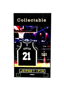San Antonio Spurs Tim Duncan jersey lapel pin-Classic HOF Collectable - Picture 1 of 1