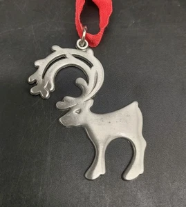R. TENNESMED Sweden 2.35" Reindeer Pewter Christmas Ornament - Picture 1 of 4