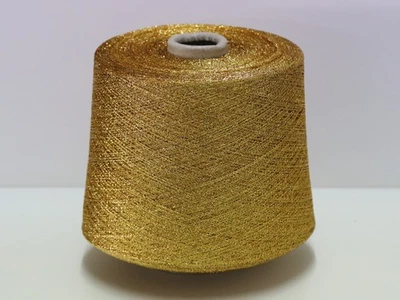 A18 (50€/kg) 550g LUREX EFFEKT-BOUCLÉ METALLGARN GOLD (20) Zwirn Glitzergarn - Bild 1 von 3