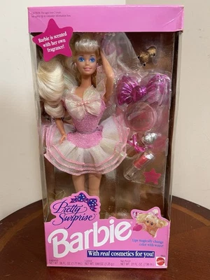 Boneca Barbie surpresa bonita com cosméticos reais 1991 Mattel 9823 - Imagem 1 de 3