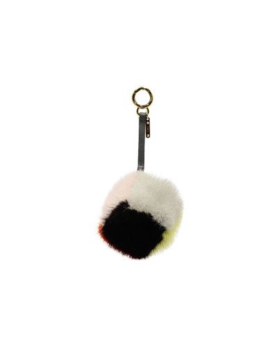 Fendi Pom Pom Borsa Charm In Ecopelliccia Donna Multicolore Taglia Unica