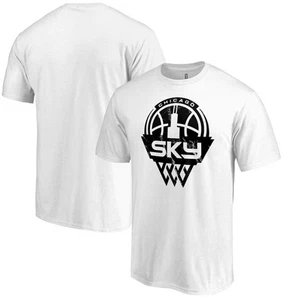 Men's White Chicago Sky Marble T-Shirt - Picture 1 of 3