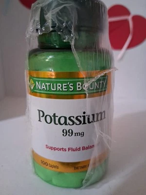 Nature's Bounty Potassium 99mg Supplement Fluid Balance 8/2026 Caplets 100 COUNT - Image 1 of 4