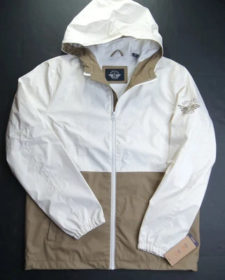 DOCKERS Sand/Tan The Shawn Waterproof Rain Slicker Hooded Jacket size M $160 - Image 1 of 4
