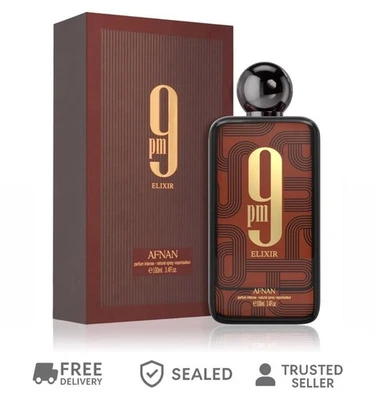 Afnan 9PM Elixir Intense 100ml EDP Unisex Perfume • NEW & SEALED •