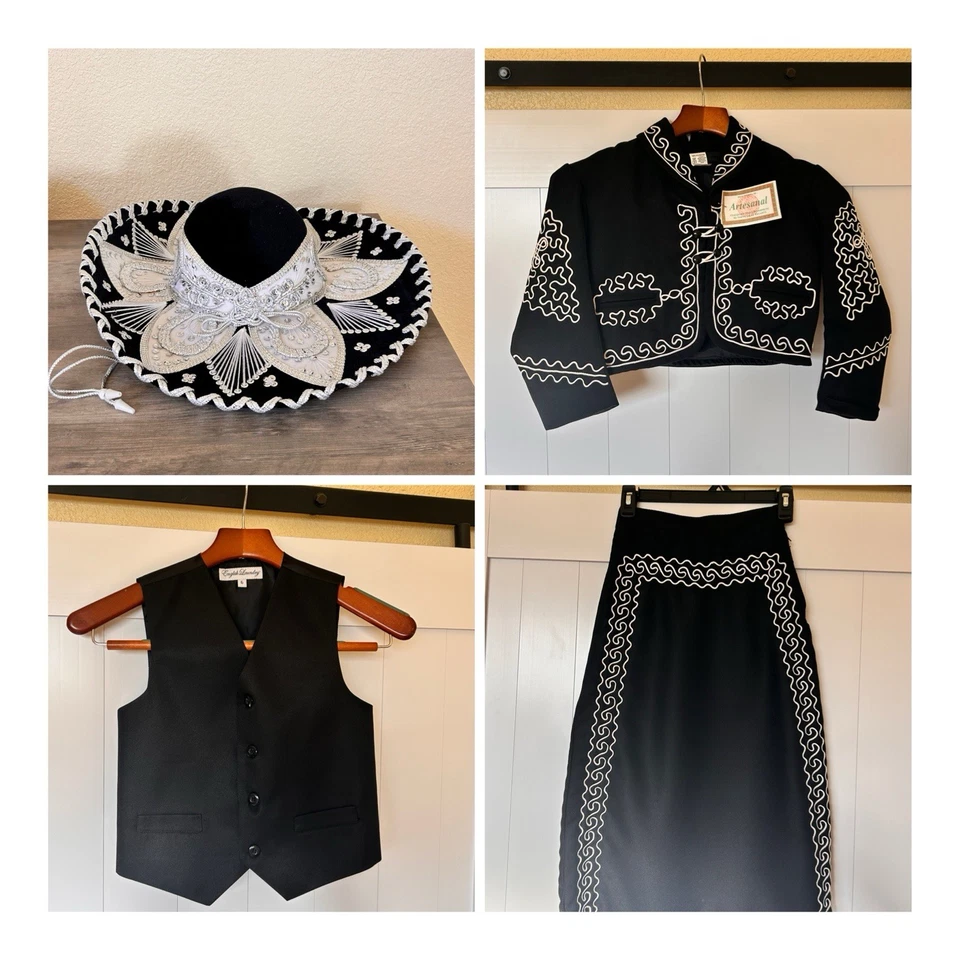 Girls Mariachi Outfit / Costume -Size Small (For Ages About 6 To 8) - Image 1 of 4