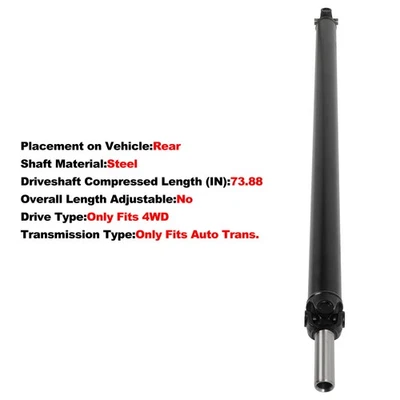 Drive Shaft Rear for Chevrolet Silverado 2500,GMC Sierra 2500 143.5" 15082925 Foto 1 de 4