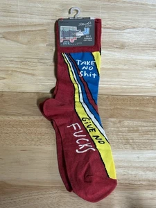 Blue Q Socken Marke | TAKE NO SH*T und GIVE NO F*CKS | bunt und komisch - Bild 1 von 5