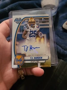 2024 Bowman University U Chrome Football TJ Harden  Auto UCLA Rookie Bowman 1st - Picture 1 of 11