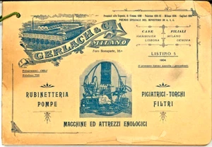 GERLACH & C. ANTICO CATALOGO MACCHINE E ATTREZZATURE AGRICOLTURA - MILANO 1904 - Foto 1 di 9