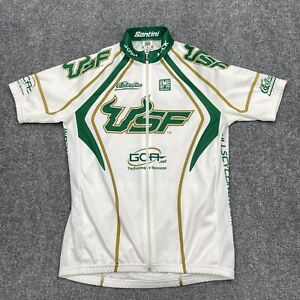 SMS Santini Cycling Tri Jersey Adu;t Large L USF Bulls Full Zip Short Sleeve