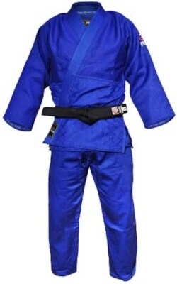 New Fuji Sports Mens Kids Womens Double Weave Judo Gi Kimono  - Blue Size 7 - Image 1 of 2