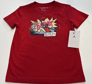 Air Jordan Boys Red Pullover S/S Shirt Size 7 Brand New‼️ - Picture 1 of 7