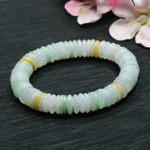 Pulsera de jade natural para mujer Myanmar pulsera de jadeíta joyería de lujo de calidad regalo - Imagen 1 de 5
