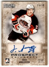 2014-15 In The Game Heroes & Prospects Gold Josh Anderson Auto /30 #PA-JA3