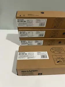 Sharp MX-51NT CMYK Toner Set For MX-4110N, MX-5110N, MX-4111N OEM GENUINE - Picture 1 of 3