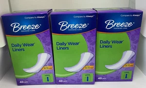 Breeze Daily Wear Liners - Long 120CT CASE Ultimate Comfort & Protection Always - Picture 1 of 6