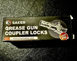 New In Box Saker Grease Gun Coupler Locks 14000 PSI - Picture 1 of 1