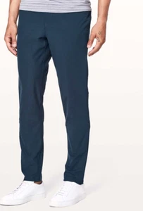 Lululemon Warpstreme ABC Pant Men 31x30 Slim Fit Navy Blue Golf Chino MINOR FLAW - Picture 1 of 15