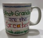 Tasse en céramique « Great-Grandma's Are The Greatest », 11 oz, œuvre d'art crayon, vers 1991