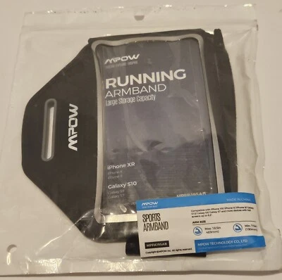 Cell Phone Exercise Armband Case holds variety of phones. Sportsband 6"X3" - Image 1 of 4