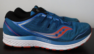 Mens Saucony Guide ISO 2 Blue Gym Fitness Running Trainers - UK 10