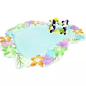 RARE Disney Direct China Mickey Minnie Mouse Hula Tiki Hawaiian Island Dish - Picture 1 of 6