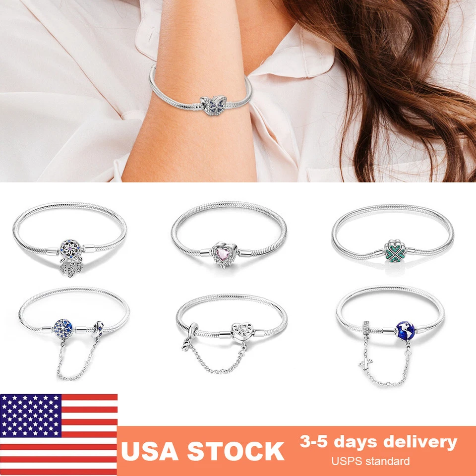 Pulsera de serpiente con broche de mariposa varios MULA AAA CZ ajuste encanto para mujer joyería Foto 1 de 1