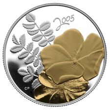 Golden Rose - 2005 Canada 50 cents Sterling Silver Coin