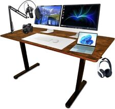 48'/55" Adjustable Electric Desk Computer Home Office Table Power Outlet