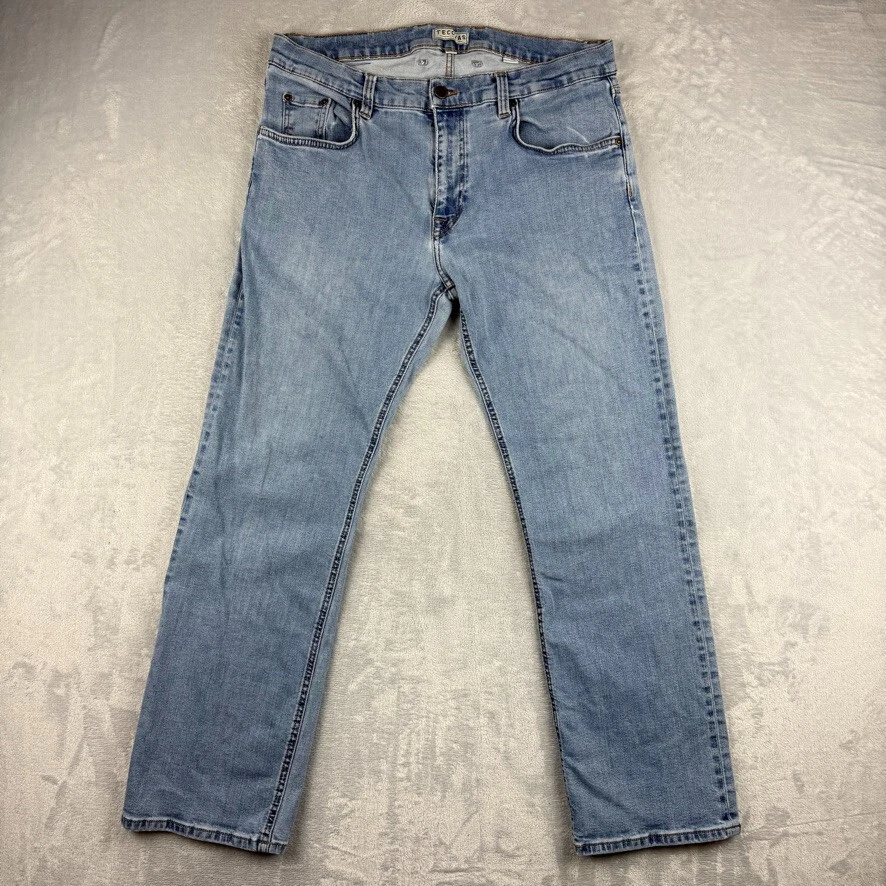Tecovas Jeans Mens 36x30 Blue Slim Bootcut Western Cowboy Rodeo Light Wash Denim - Image 1 of 4