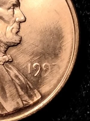 1997 P Lincoln Memorial Cent Struck Thru Grease - Image 1 of 4