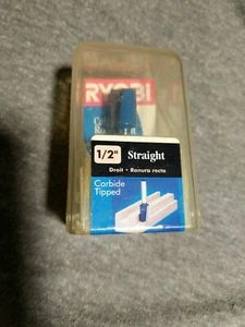 NUEVO Ryobi 1/2" Broca Router de Trabajo de Madera con Punta de Carburo Recto... NUEVO EN PAQUETE - Imagen 1 de 3